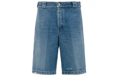 PRADA Denim Shorts Men's Blue Moderate