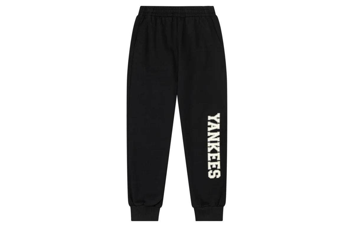 MLB VARSITYNew York Yankees Casual Pants Unisex Black Moderate Cuffed Pants