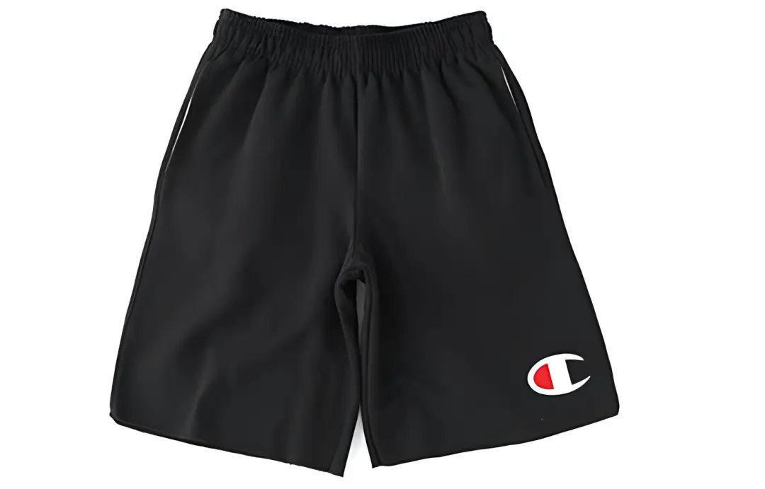 Champion Large C Logo Pattern Sports Fleece Lined Casual Shorts US Version Unisex Black