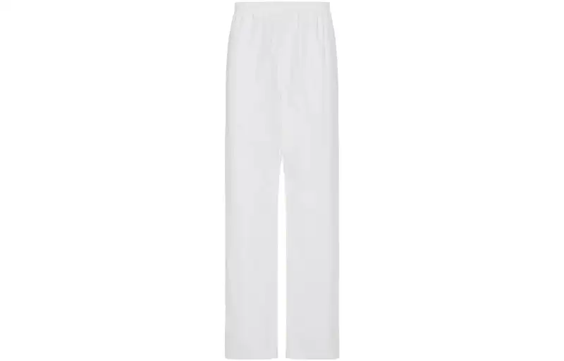 THE ROW Casual Pants Men's White Moderate Straight Fit Pants