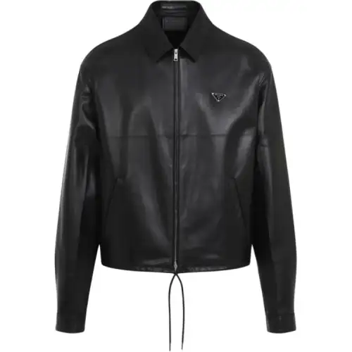 Prada Zip-Up Leather Jacket