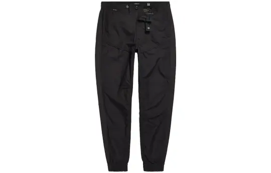 G STAR RAW Casual Pants Men's Pitch Black Moderate Cuffed Pants