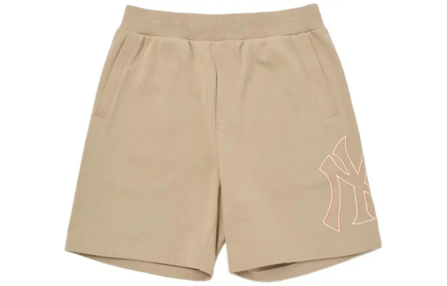 MLB Basic Logo Casual Shorts Unisex Beige Moderate