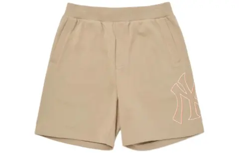 MLB Basic Logo Casual Shorts Unisex Beige Moderate