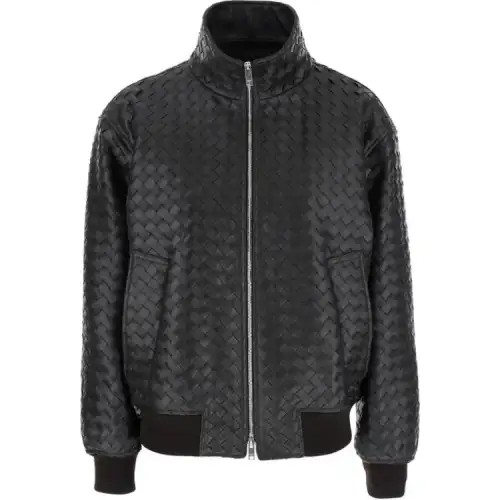 Bottega Veneta SS25 Leather Jacket Men's Black