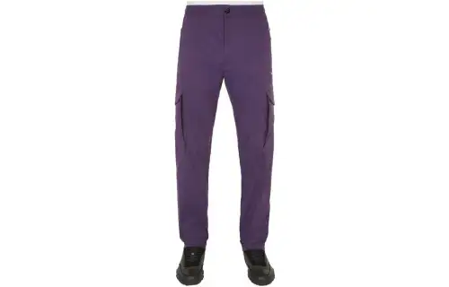 STONE ISLAND Casual Pants Men's Purple Moderate Straight Fit Pants
