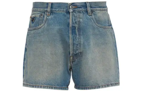 PRADA SS23 Denim Shorts Men's Denim Blue