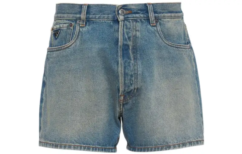 PRADA SS23 Denim Shorts Men's Denim Blue