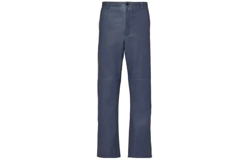 PRADA Casual Pants Men's Sky Blue Moderate Straight Fit Pants