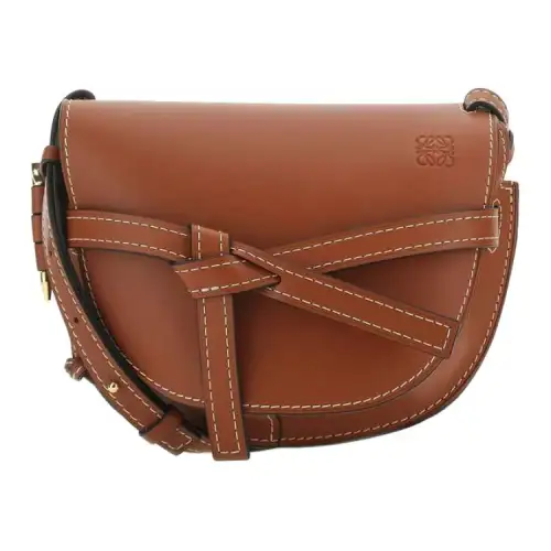 LOEWE Gate Leather Bowknot Bag, Handheld Shoulder Bag, Crossbody Bag Women's Caramel