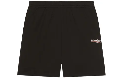 Balenciaga Casual Shorts Men's Black Moderate
