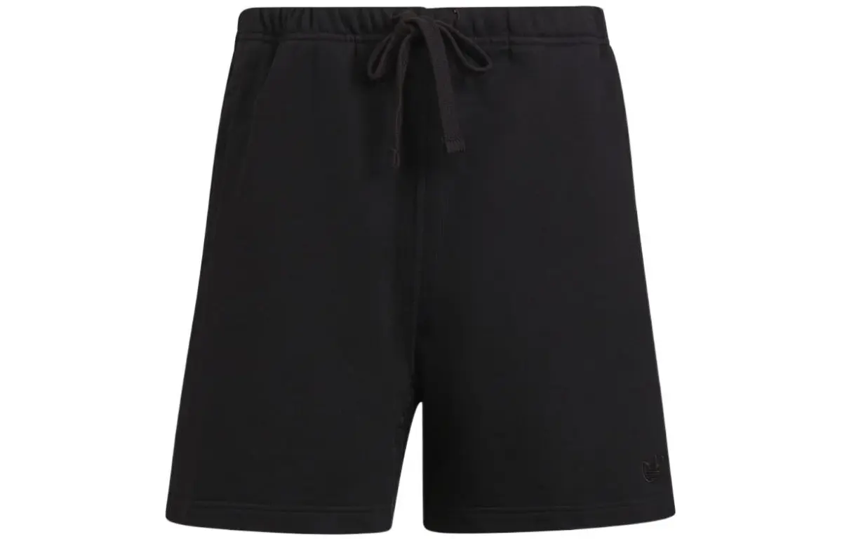 Adidas Originals Blue Version Casual Shorts Men's Black Moderate Straight Fit Pants