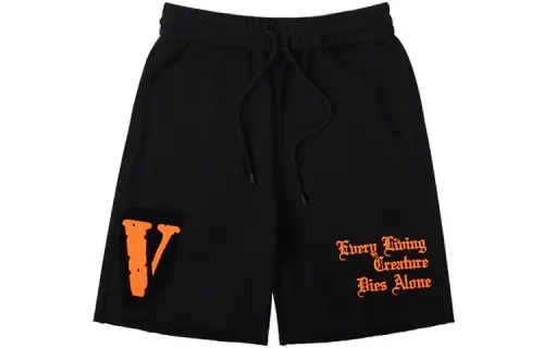 VLONE Shorts Unisex Black Orange