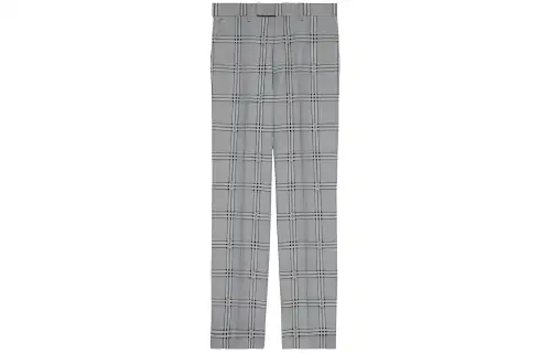 GUCCI Horsebit Check Tailored Wool Trousers