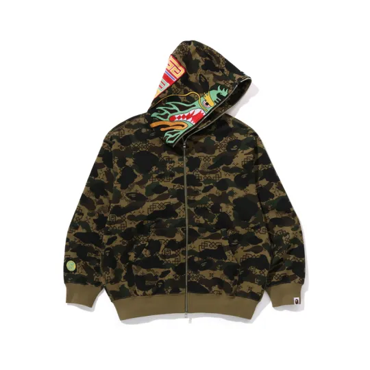 Bape X Clot Camo Shark Full Zip Hoodie