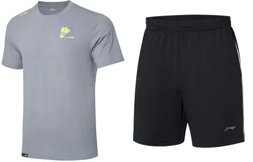 Li Ning Badminton Collection Badminton Jersey Set Men's Gray/Black