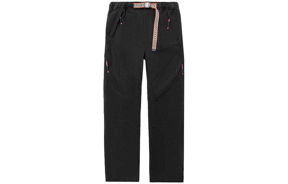 Li Ning, colored black trousers, mid rise, loose straight fit