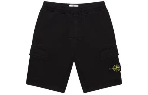 STONE ISLAND Casual Shorts Men's Black Moderate