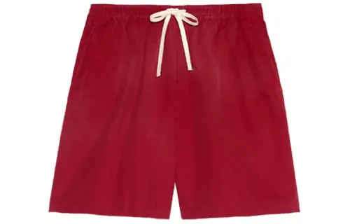 GUCCI Ciel De Nuit Animal Taped Cotton Shorts