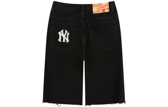 MLB Denim Shorts Unisex Black Moderate