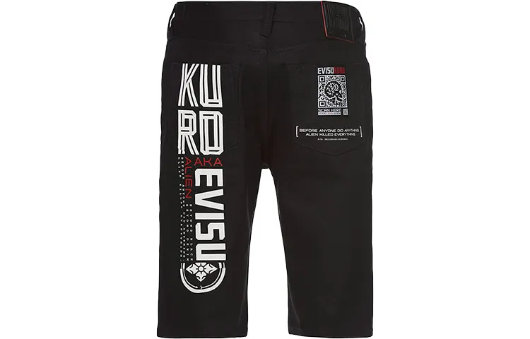 EVISU Denim Shorts Men's Black Moderate