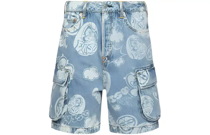 EVISU Denim Shorts Men's Denim Blue