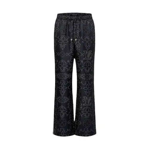 LOUIS VUITTON Printed Silk Pyjama Pants