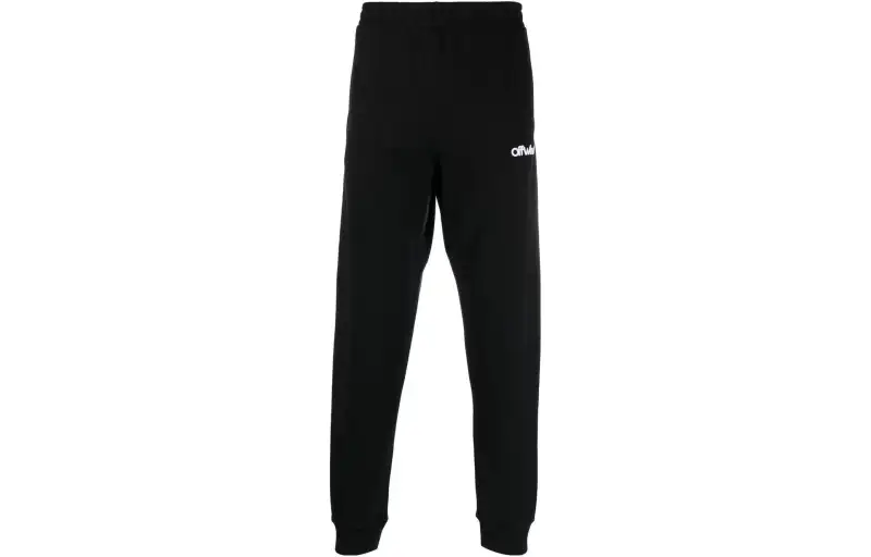OFF WHITE Casual Pants Men's Black Moderate Cuffed Pants