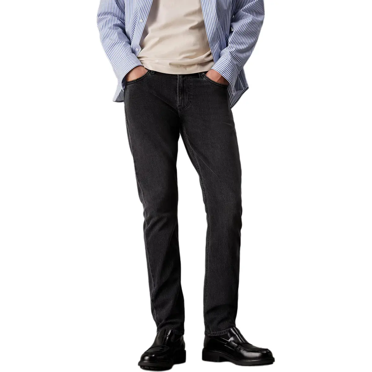 CALVIN KLEIN Jeans Europe Version Men's Denim Black