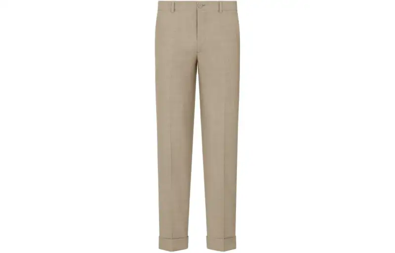 DIOR Casual Pants Men's Beige Moderate Straight Fit Pants