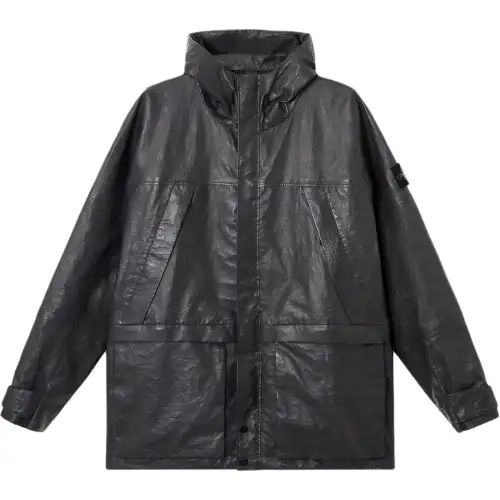 STONE ISLAND Leather Jacket