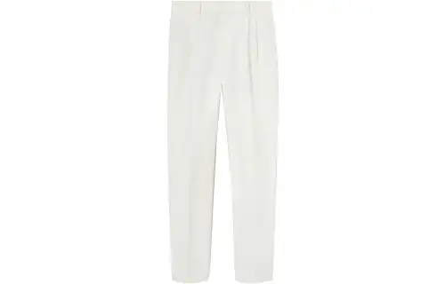 Loro Piana Casual Pants Men's White Moderate Straight Fit Pants