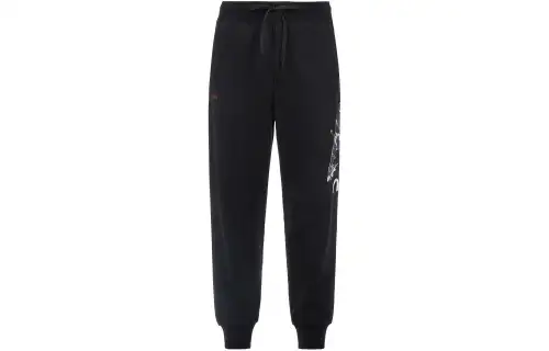 EVISU Casual Pants Men's Black Moderate Cuffed Pants