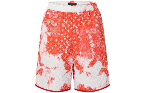 LOUIS VUITTON Monogram Bandana Nylon Tracksuit Shorts