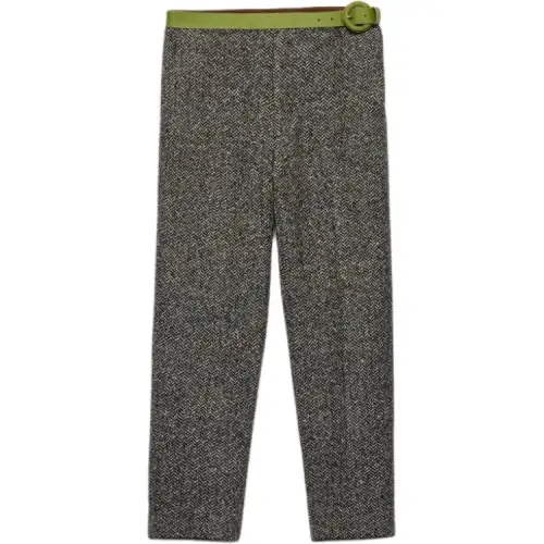 Prada Belted Blend Trousers