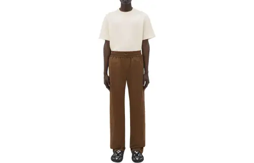 Bottega Veneta Casual Pants Men's Brown Moderate Straight Fit Pants
