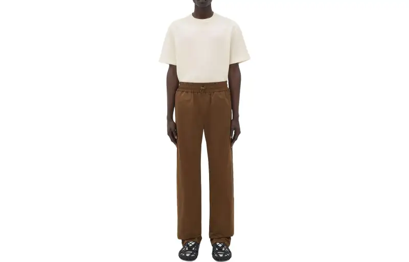 Bottega Veneta Casual Pants Men's Brown Moderate Straight Fit Pants