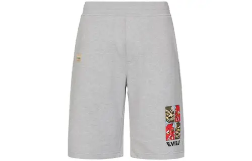 EVISU Loose Fit Shorts Men's Heather Gray Gift Recommendation