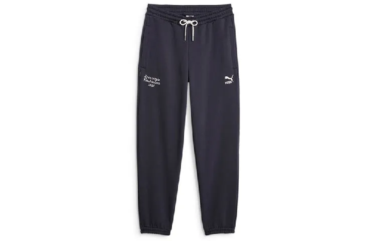 PUMA Casual Pants Men's Marine Blue Moderate Cuffed Pants