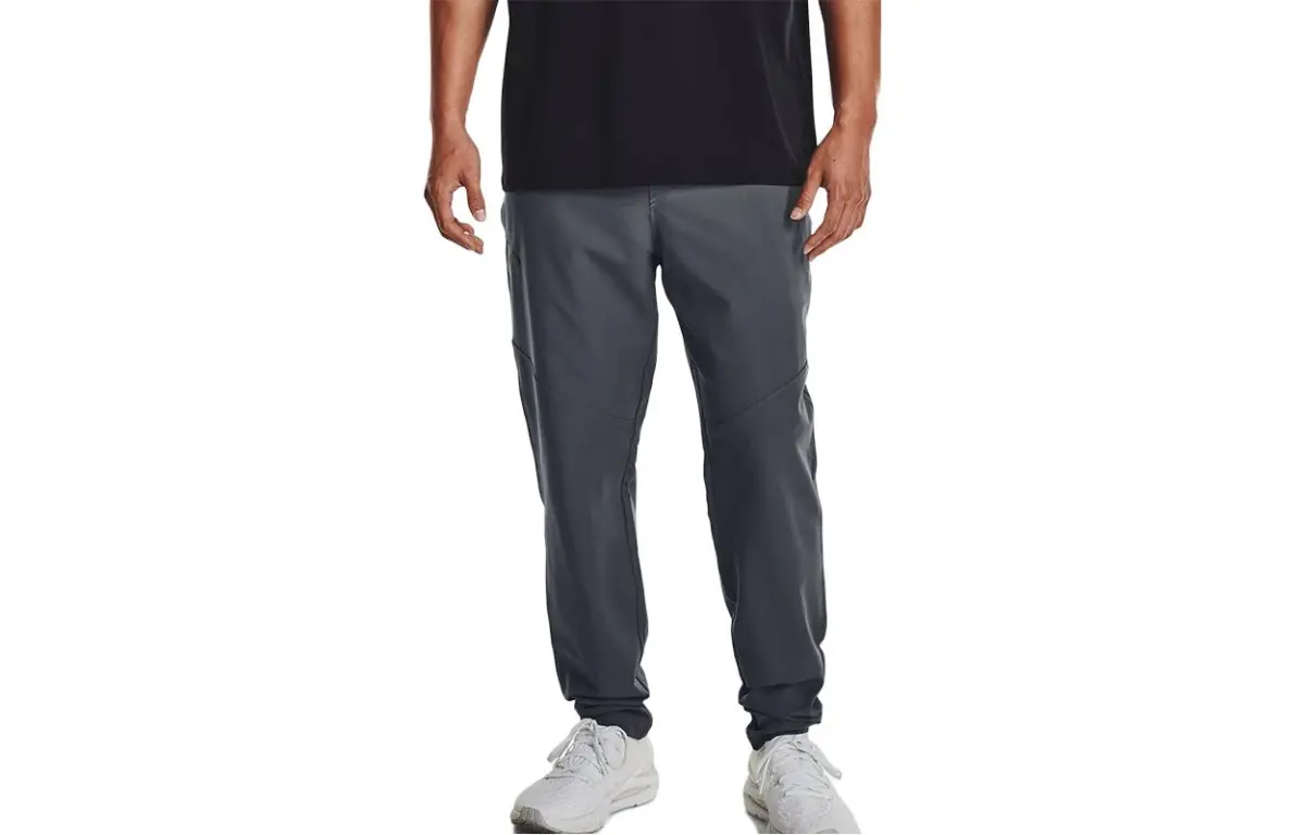 Under Armour Casual Pants Men's Gray Moderate Straight Fit Pants