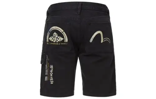 EVISU Denim Shorts Men's Black Moderate