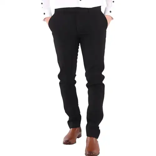 Burberry Suit Pants Men's Black Moderate