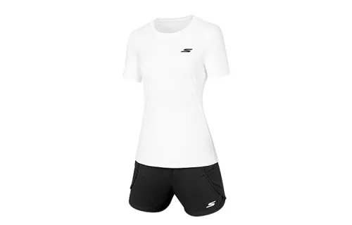 Skechers Casual Sportswear Women's Bright White Crew Neck Moderate