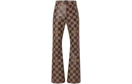 LOUIS VUITTON Damier Leather Pants