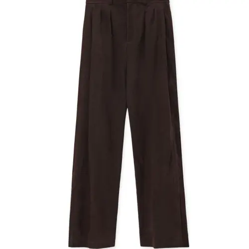 LOEWE SS25 Leather Pants Men's Dark Brown