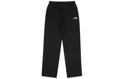 FILA Casual Pants Unisex Black Moderate Straight Fit Pants
