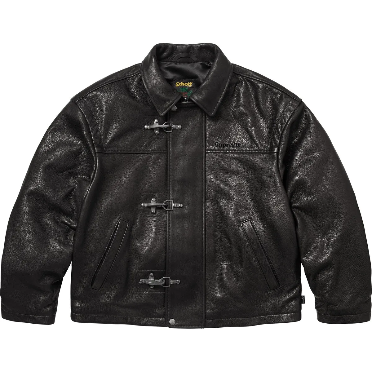 Supreme Schott Leather Clip Jacket