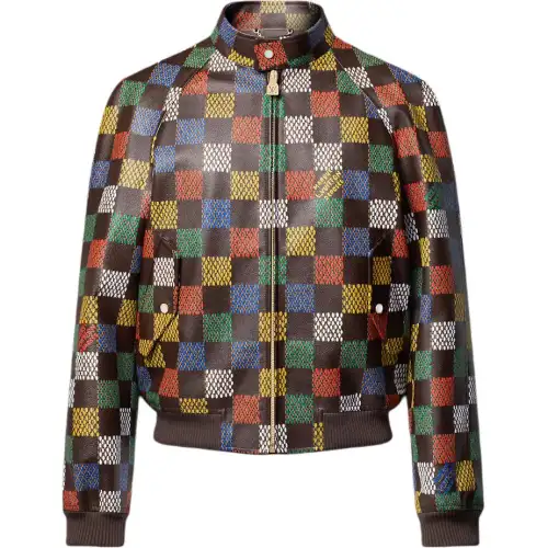 LOUIS VUITTON Damier Leather Blouson