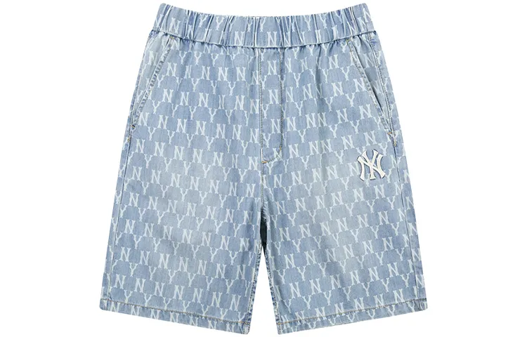 MLB Monogram Casual Shorts Unisex Blue Moderate