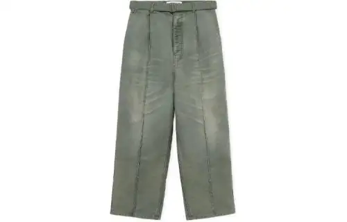 LOEWE SS24 Casual Pants Men's Khaki Green